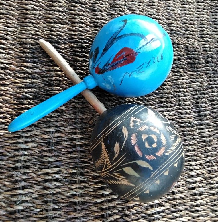 Maracas Made In Mexico Hand Painted