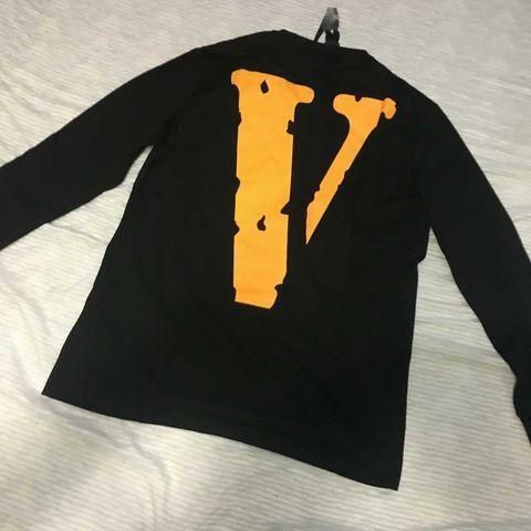 Vlone Black And Yellow Logo Long Sleeve M