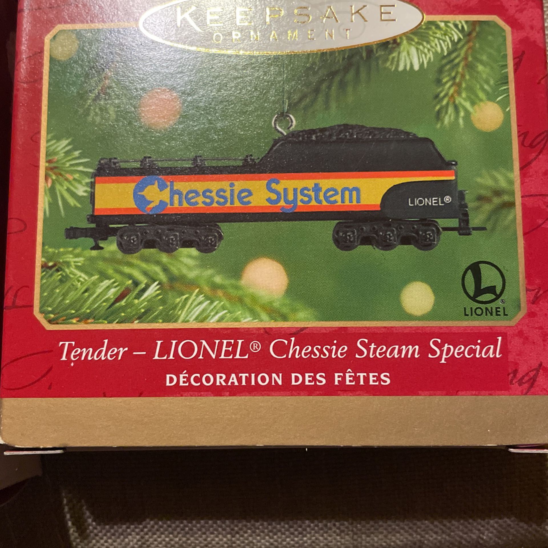 Lionel Chessie Steam Special Ornament Set