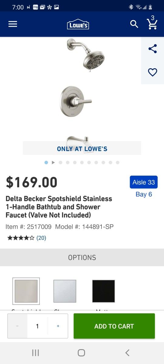 Delta Shower Set New
