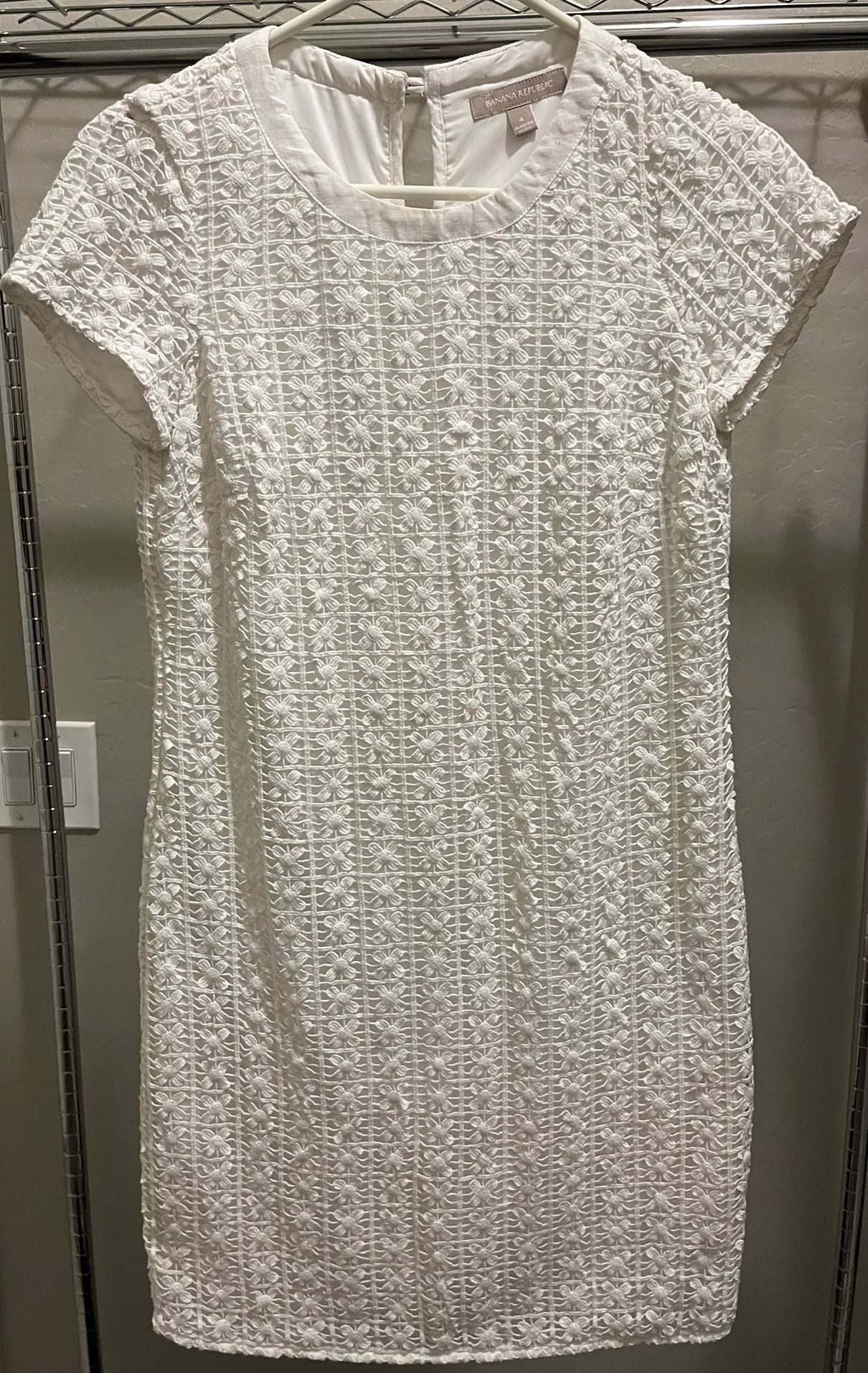 Banana Republic White Eyelet Dress
