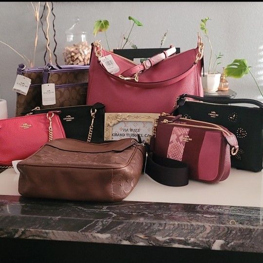 9 pcs BNew COACH Leather Bags! Selling Bundle!