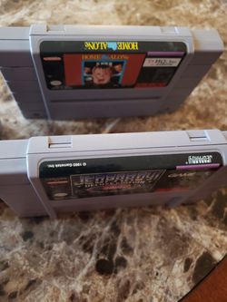Super Nintendo game lot, super scope 6, hyperzone,home alone,jeopardy Thumbnail