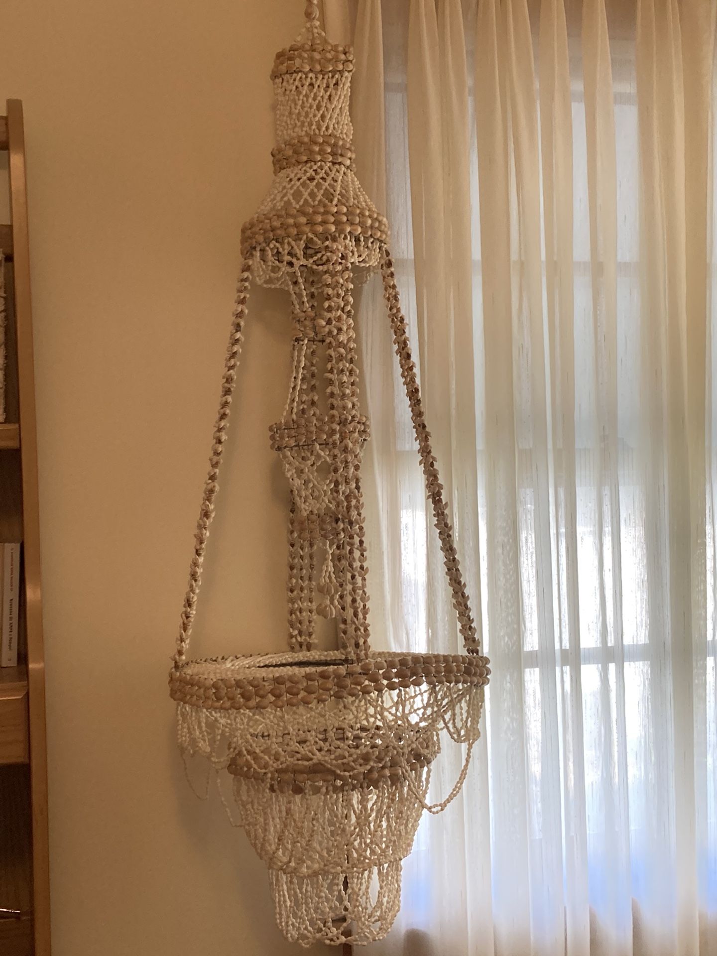 Seashells Plant Holder With Flower