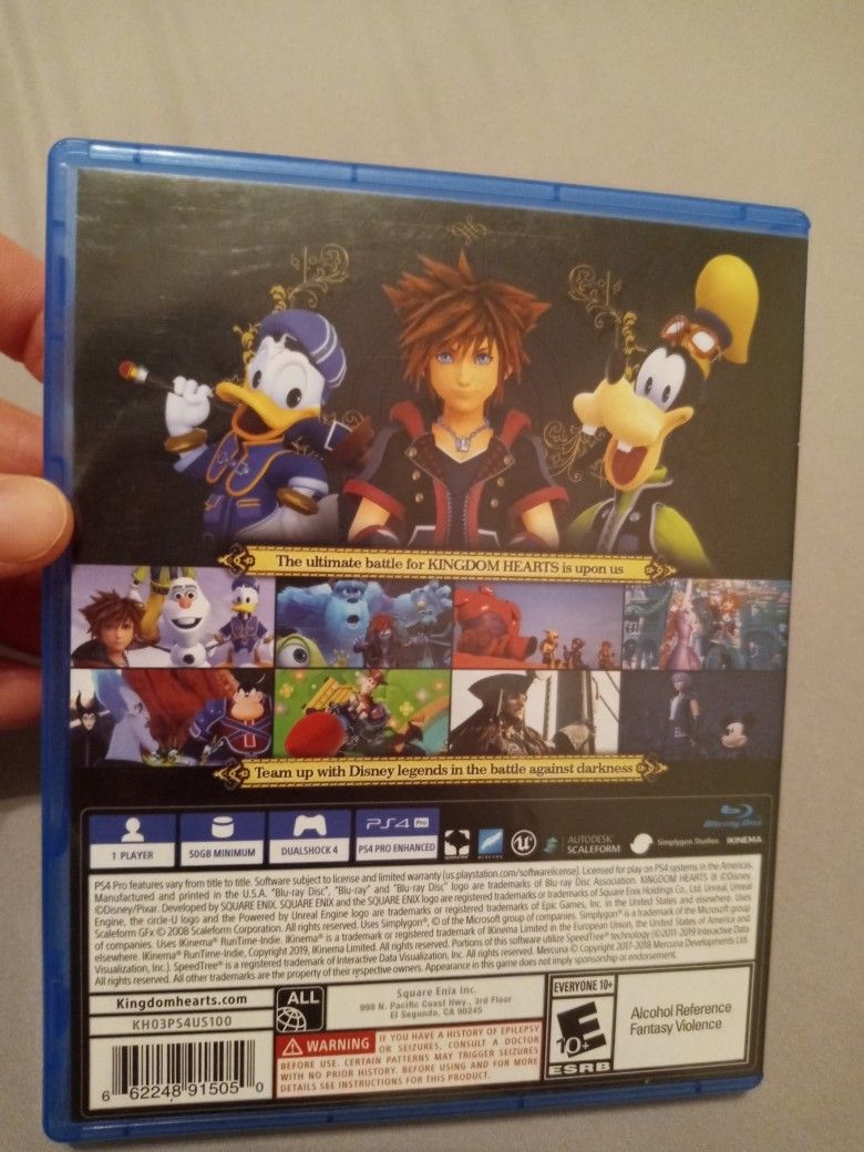 Kingdom Hearts 3 Ps4