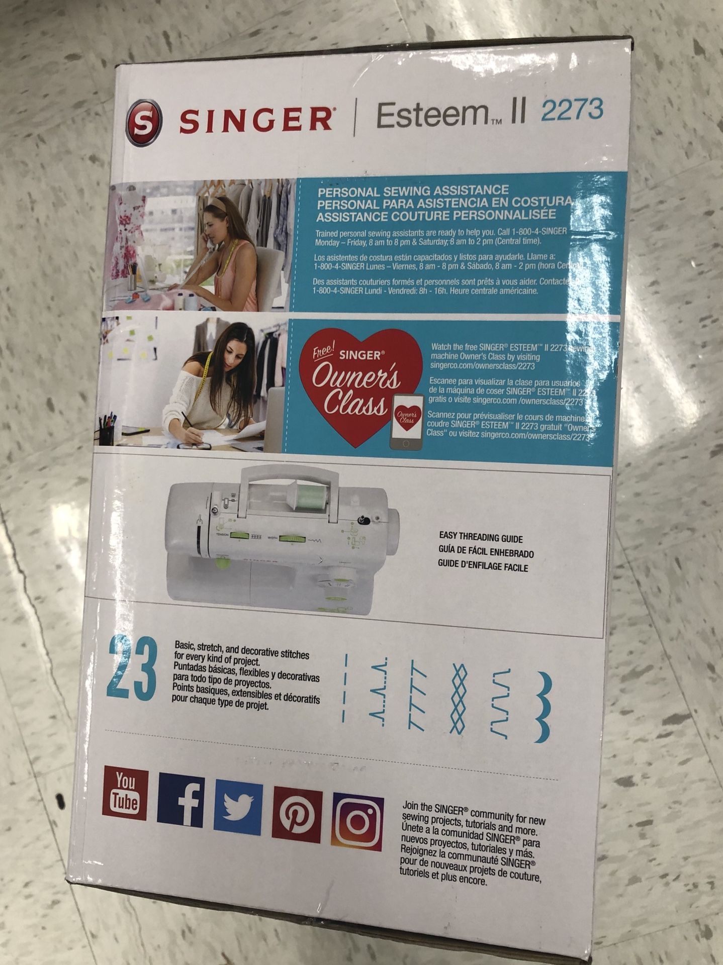 Singer Esteem II 2273 sewing machine (NEW) for Sale in