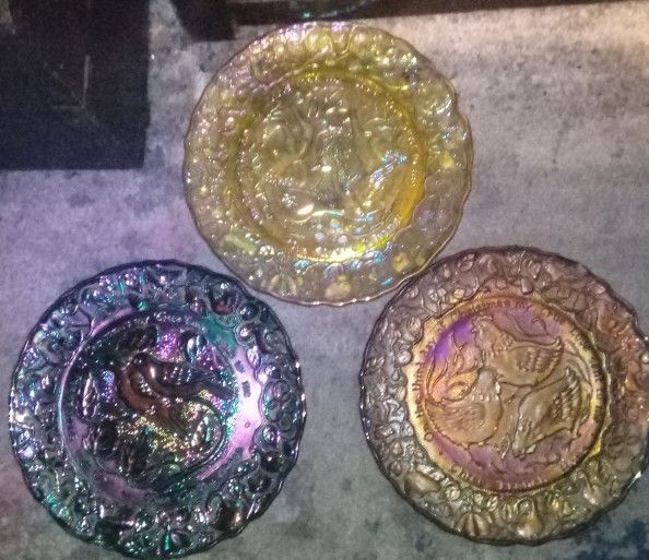 Carnival Glass Plates