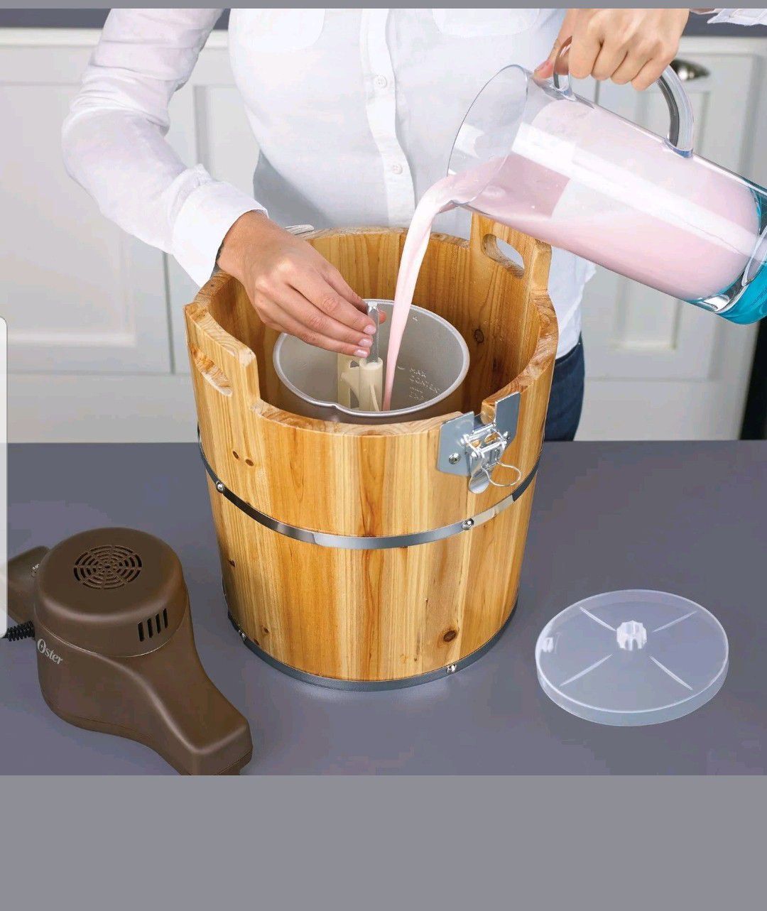 Oster 4-quart Wood Bucket Ice Cream Maker Frstic-wdb-001 for sale online 