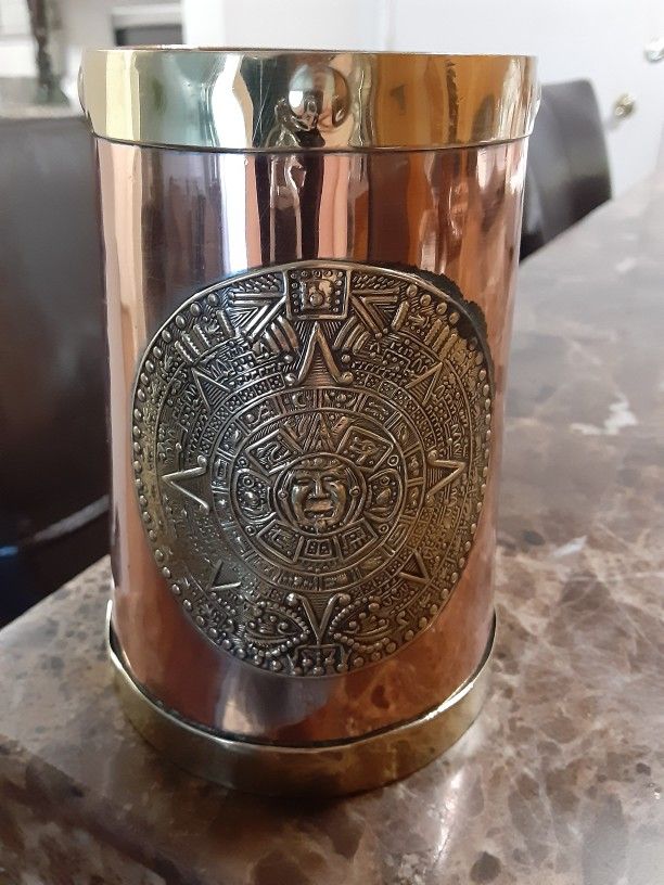 Tarro Aztec calendar Brass And Copper
