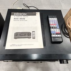 Stereo home theater equipment speakers Denon receiver subwoofer Thumbnail
