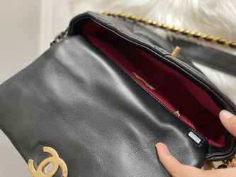 Black %100 High Quaility Leather Cc Women Bags  Thumbnail