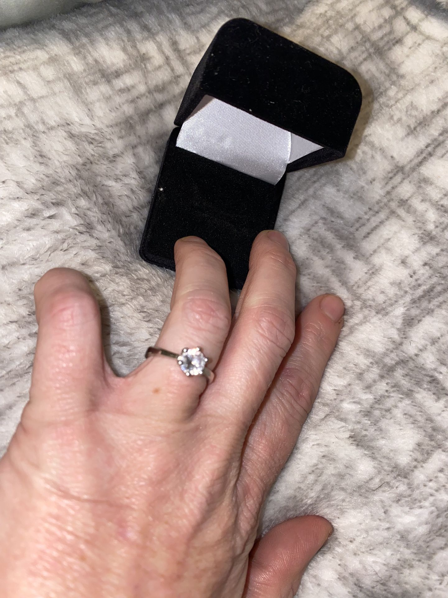 1.25 Ct Vvs1 Flawless Diamond Test Passed Moissiante Set In Sterling Silver Sz 7
