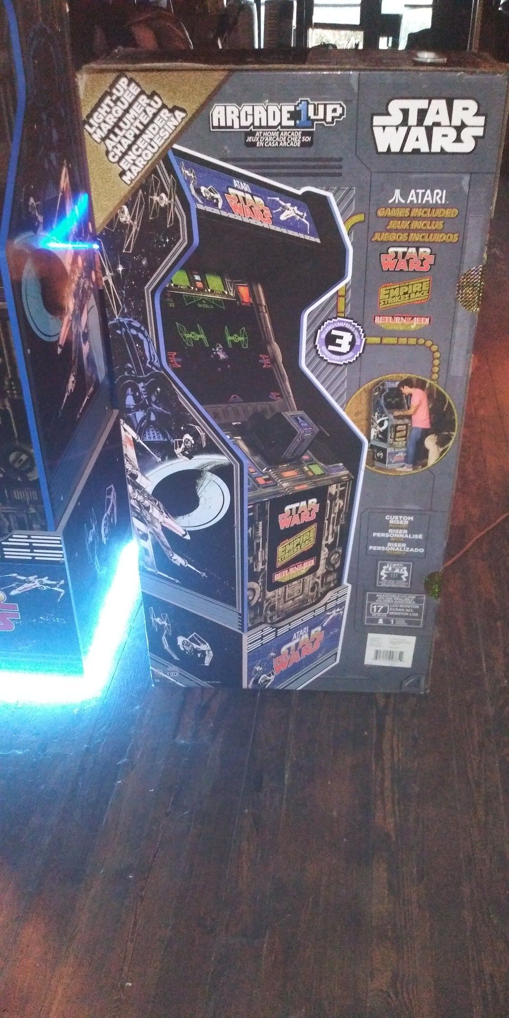 Arcade 1 up bought 3 months ago.i still have the box for it. It's new