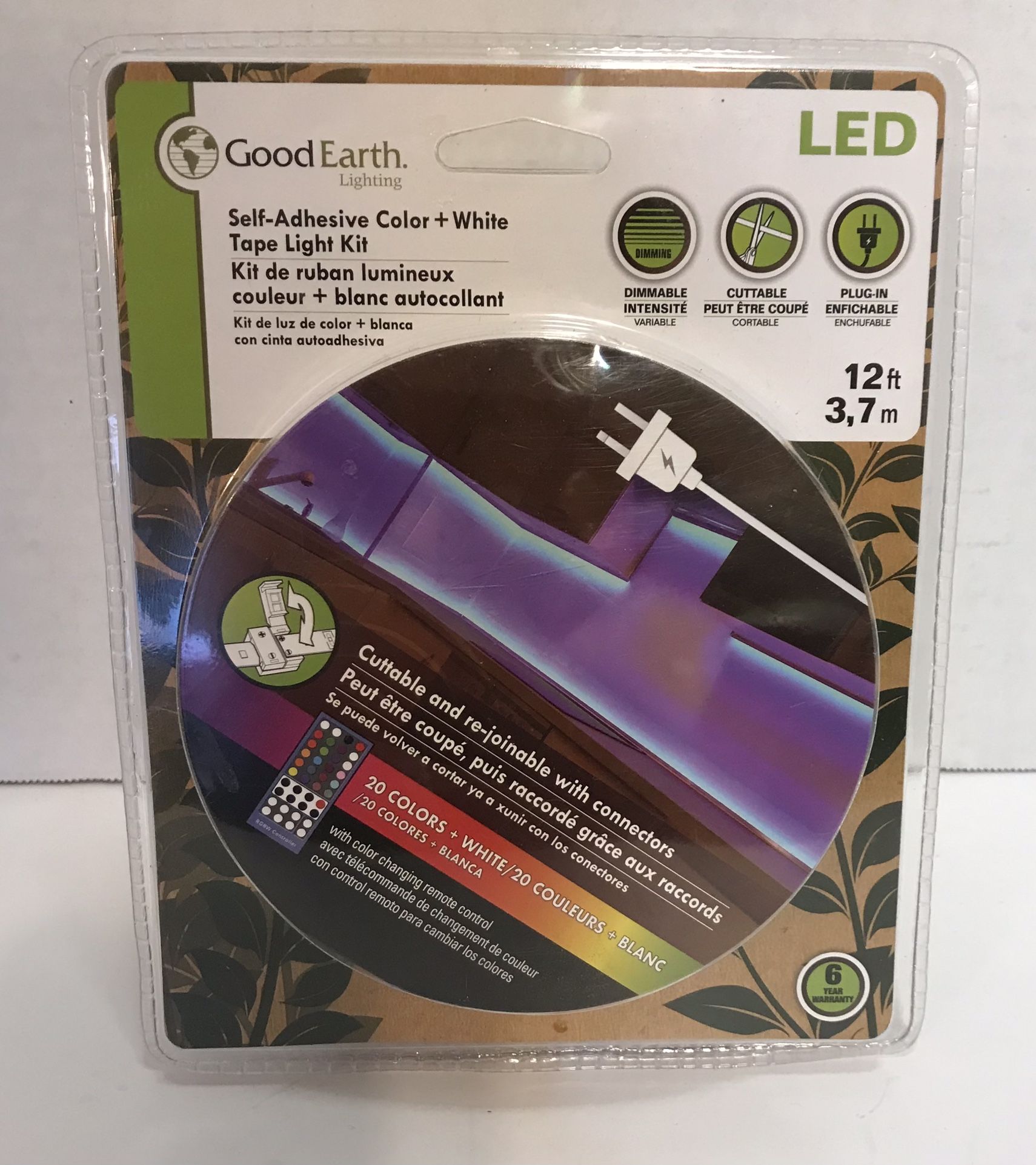 Self-Adhesive Color + White Tape Light Kit