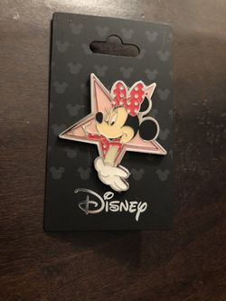 Disney Pin, Minnie Mouse (Glamour Shot) Pink Super Star! Thumbnail
