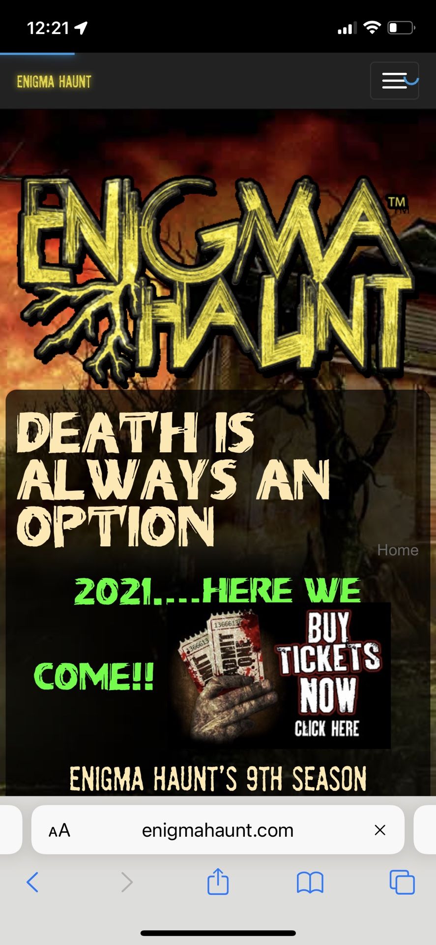 Tickets For Enigma Boca Haunted House