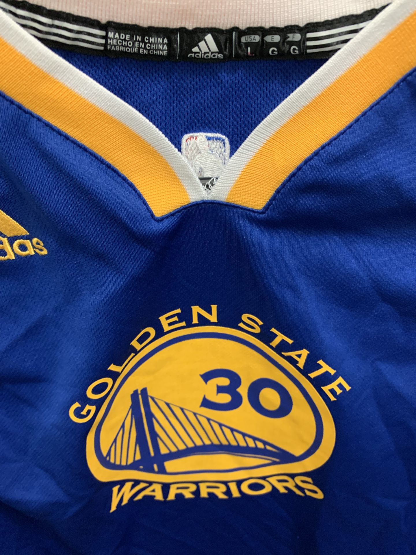 Golden State Warriors Steph Curry Adidas Youth Jersey Size Large