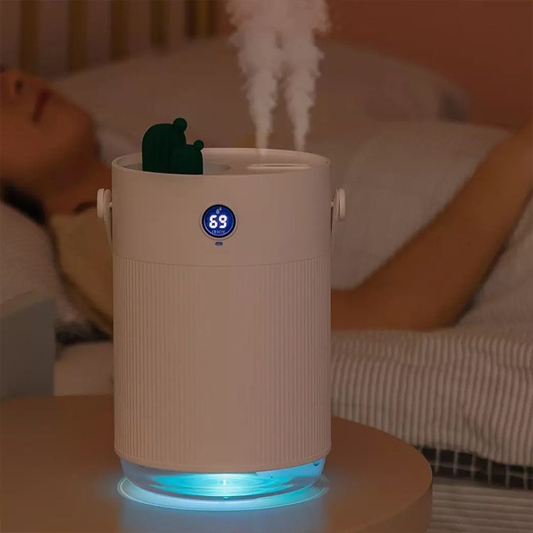 Cactus USB Desktop Dual Spray 1L Ultrasonic Air Humidifier With 7 Color LED Light