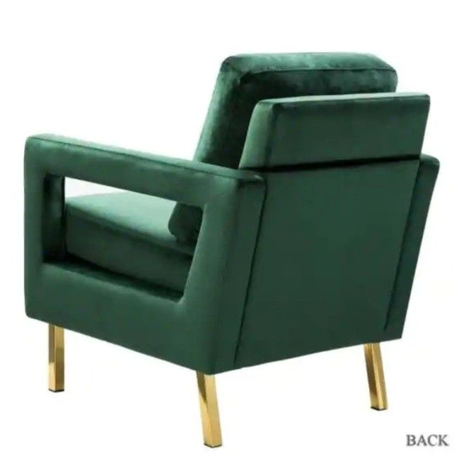 Green/ Gold Accent Chair (Brand New)