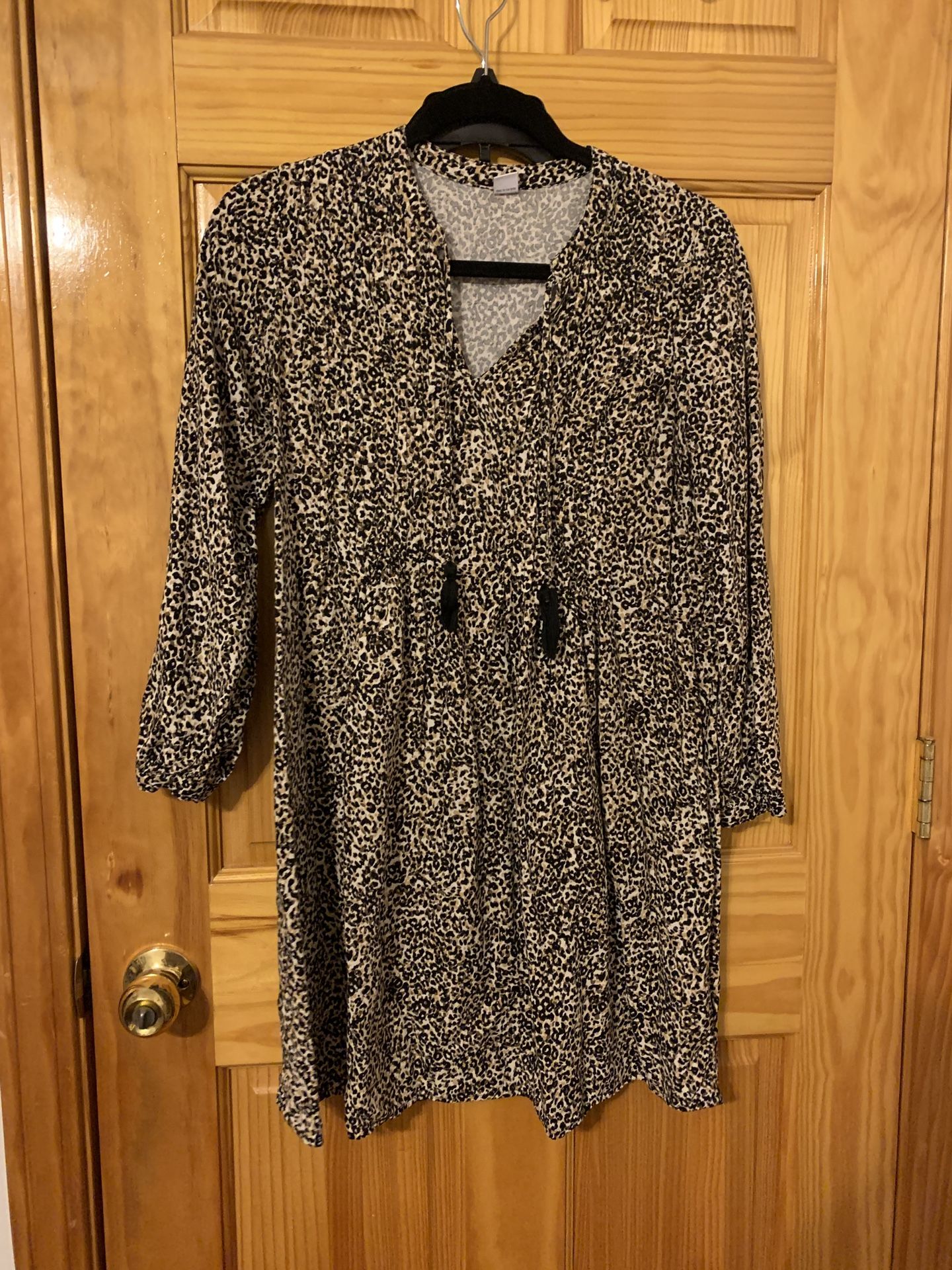 Cheetah Print Summer Dress Light Fabric Size Small