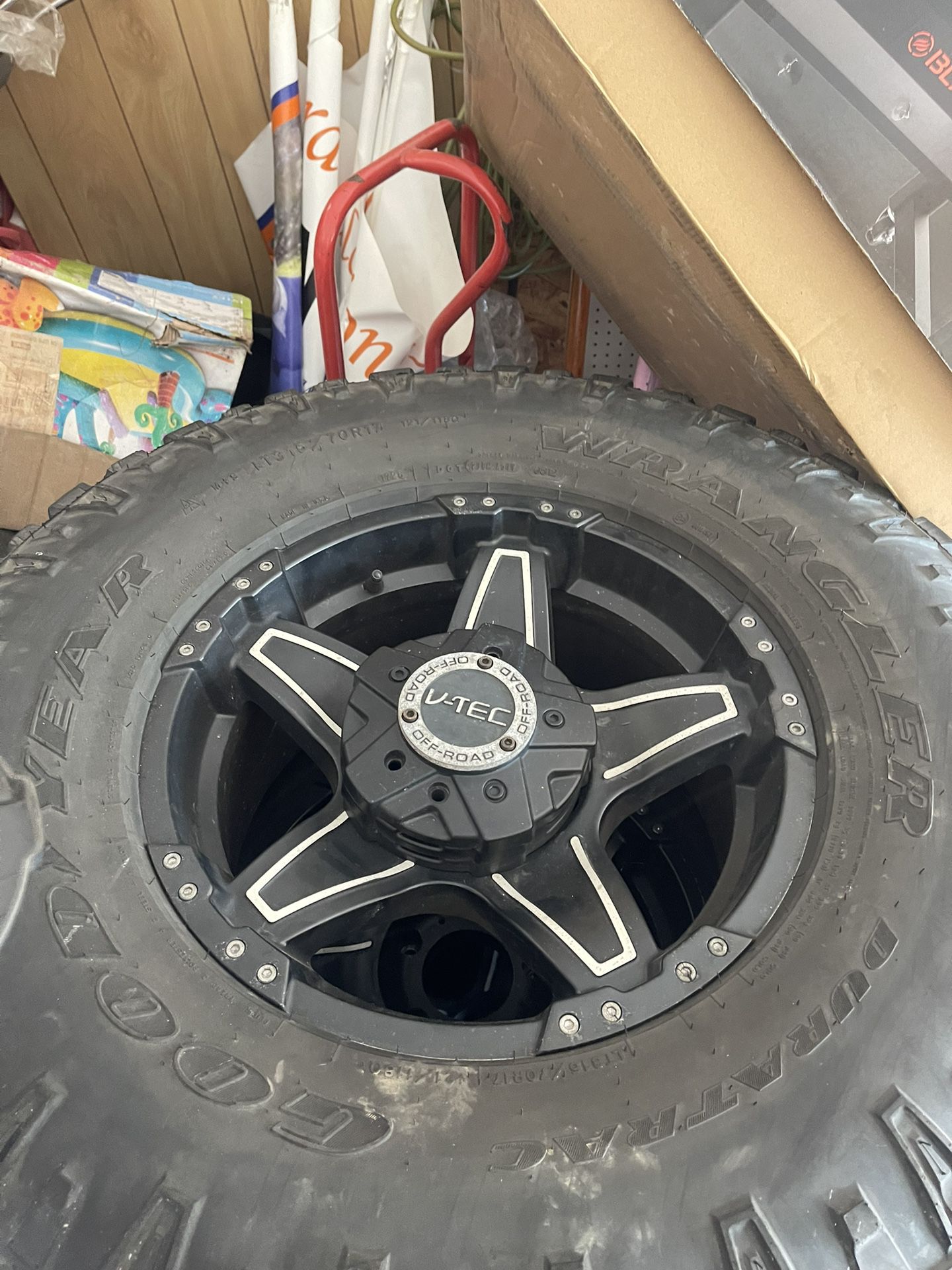 Goodyear All Terrain Tires 317/70  V Tec Off Road Rims 17 Inches 