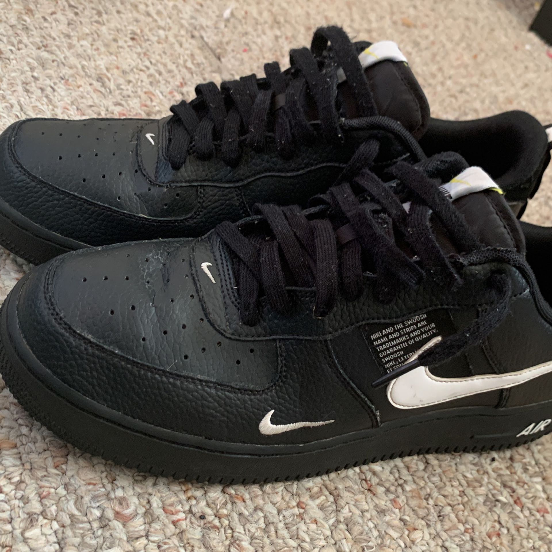 Black, White Air Force 1  Size 11.5 With Box 