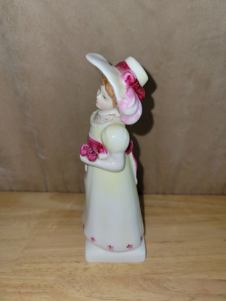 Royal Doulton porcelain figurine "Lori" Kate Greenaway flowers ribbon hat MINT