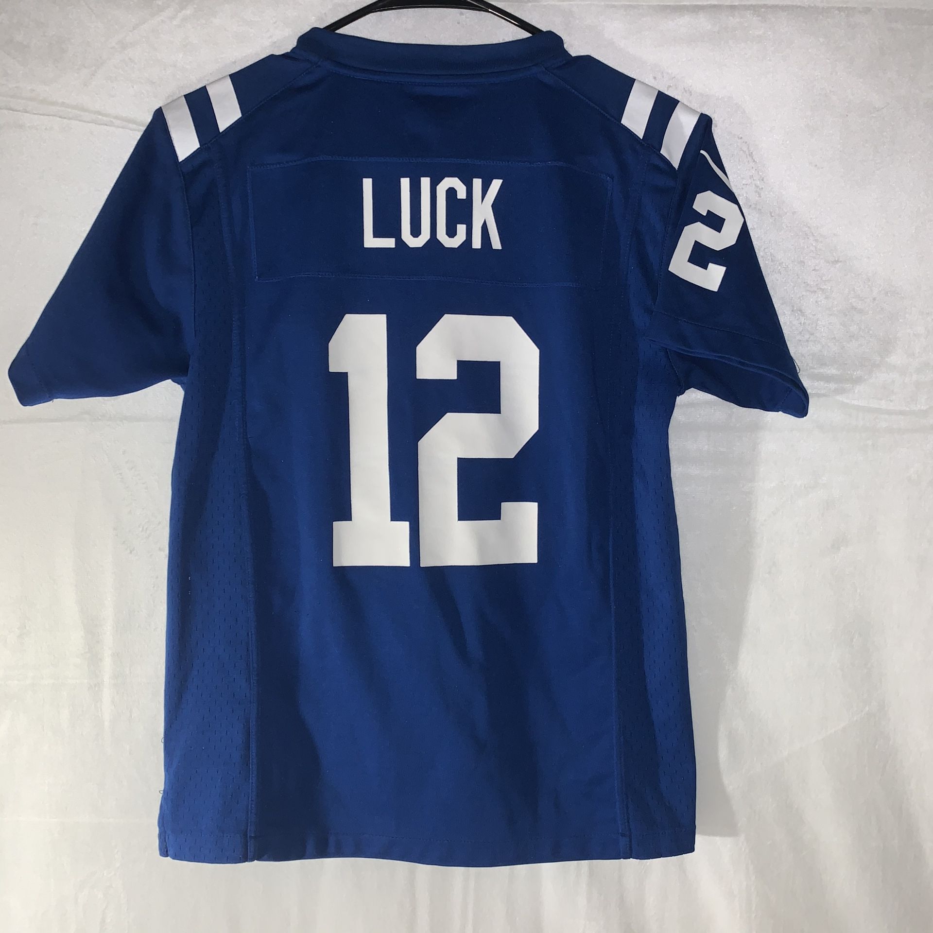 Nike On Field Indianapolis Colts Andrew Luck NFL Jersey Youth Kids SZ M Blue