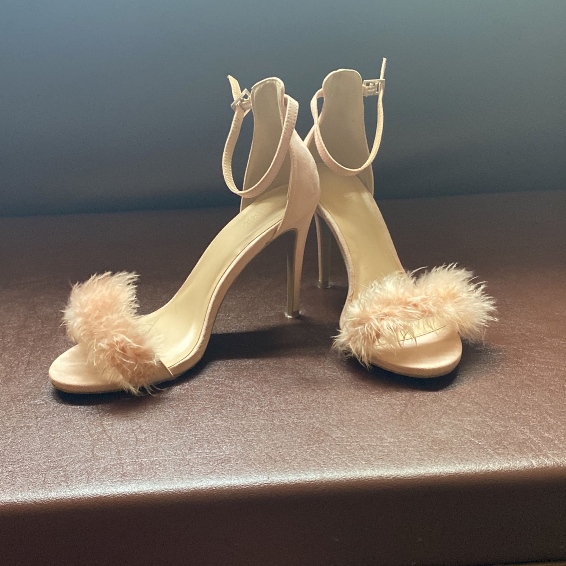 Pink Fur Heel