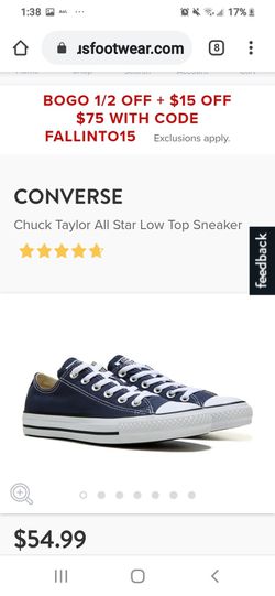 Converse All Star Low Top Chucks in denim blue Thumbnail