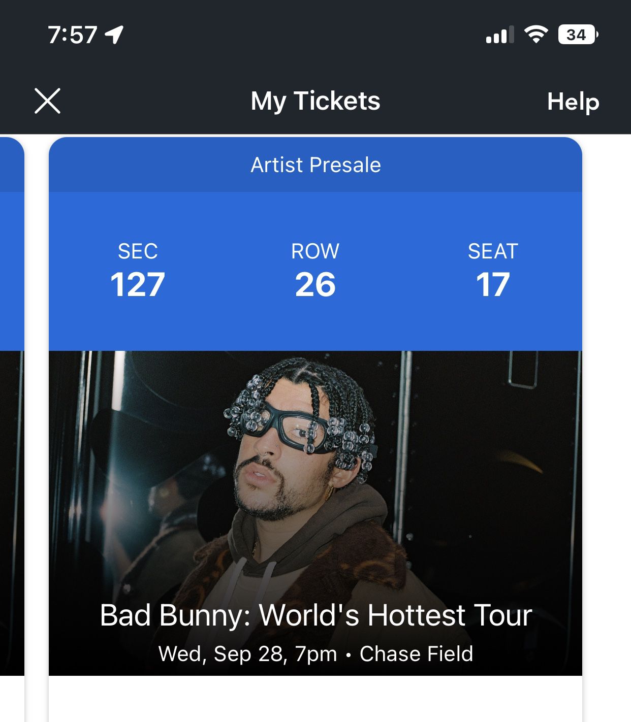 2 Bad Bunny Concert Tickets Phoenix