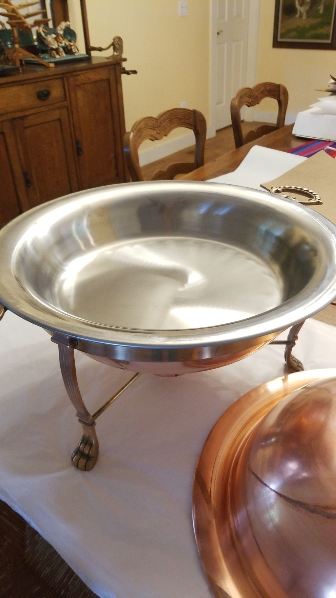 Copper & Brass Chafing Dish Stunning