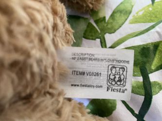 Fiesta Hoodie Sweater Teddy Bear Stuffed Animal Plushie Thumbnail
