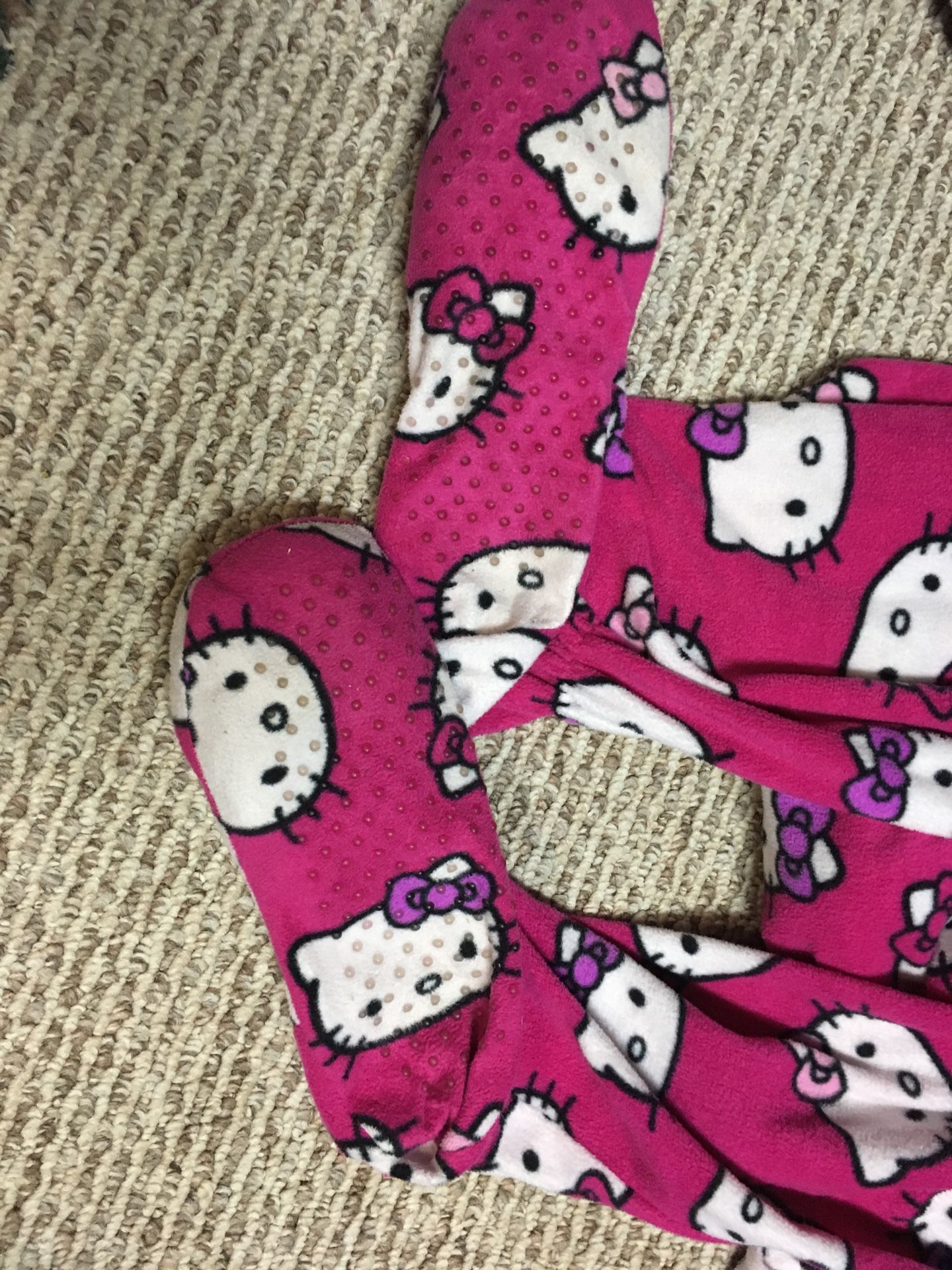 Hello Kitty pajamas, hat, pillow