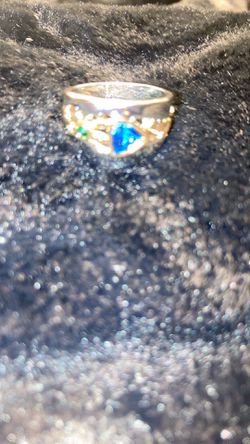 Ring Size 6 With Blue And Green Stone Thumbnail