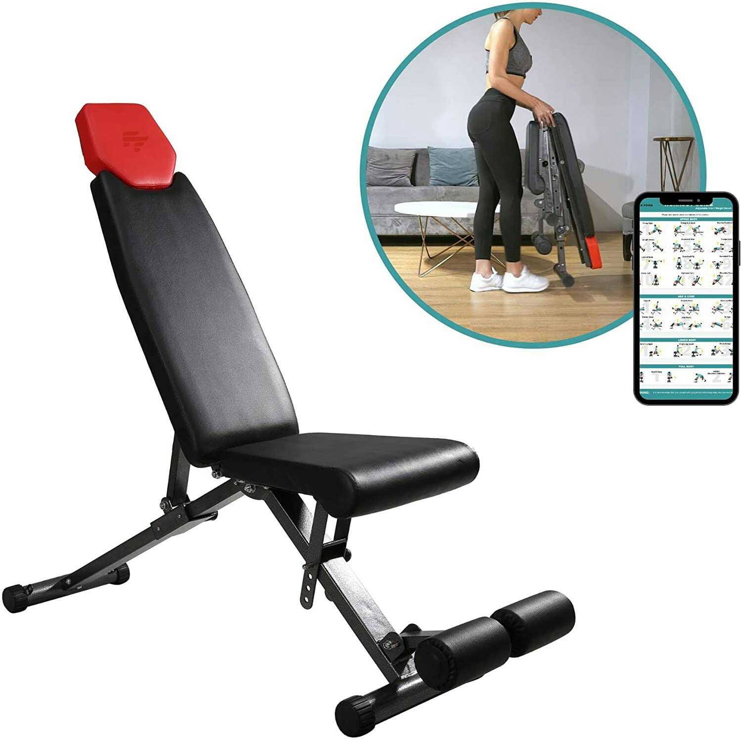 5-in-1 Adjustable Weight Bench