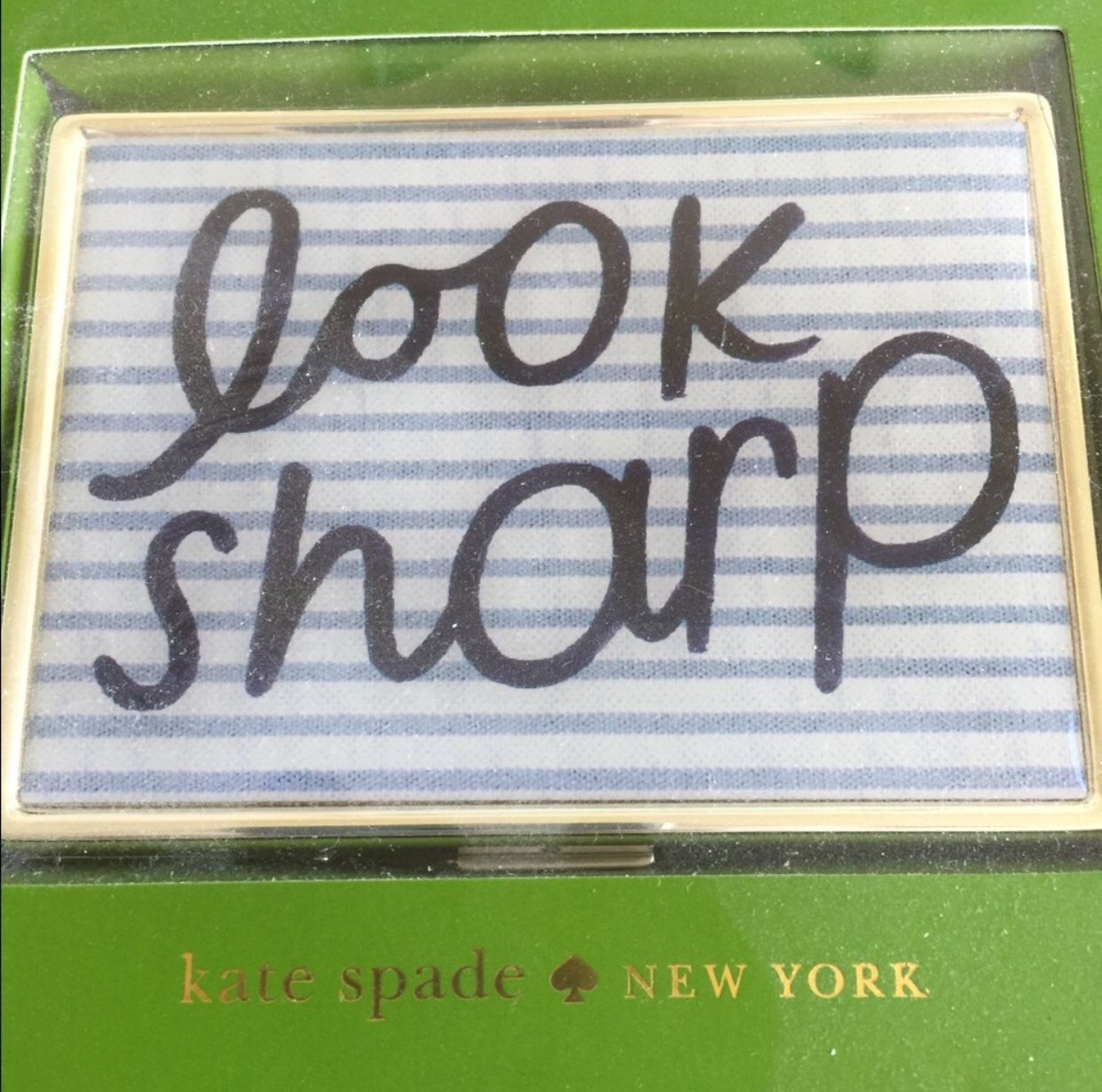 NEW! Kate Spade ‘Look Sharp’ ID Card Holder and Mirror 