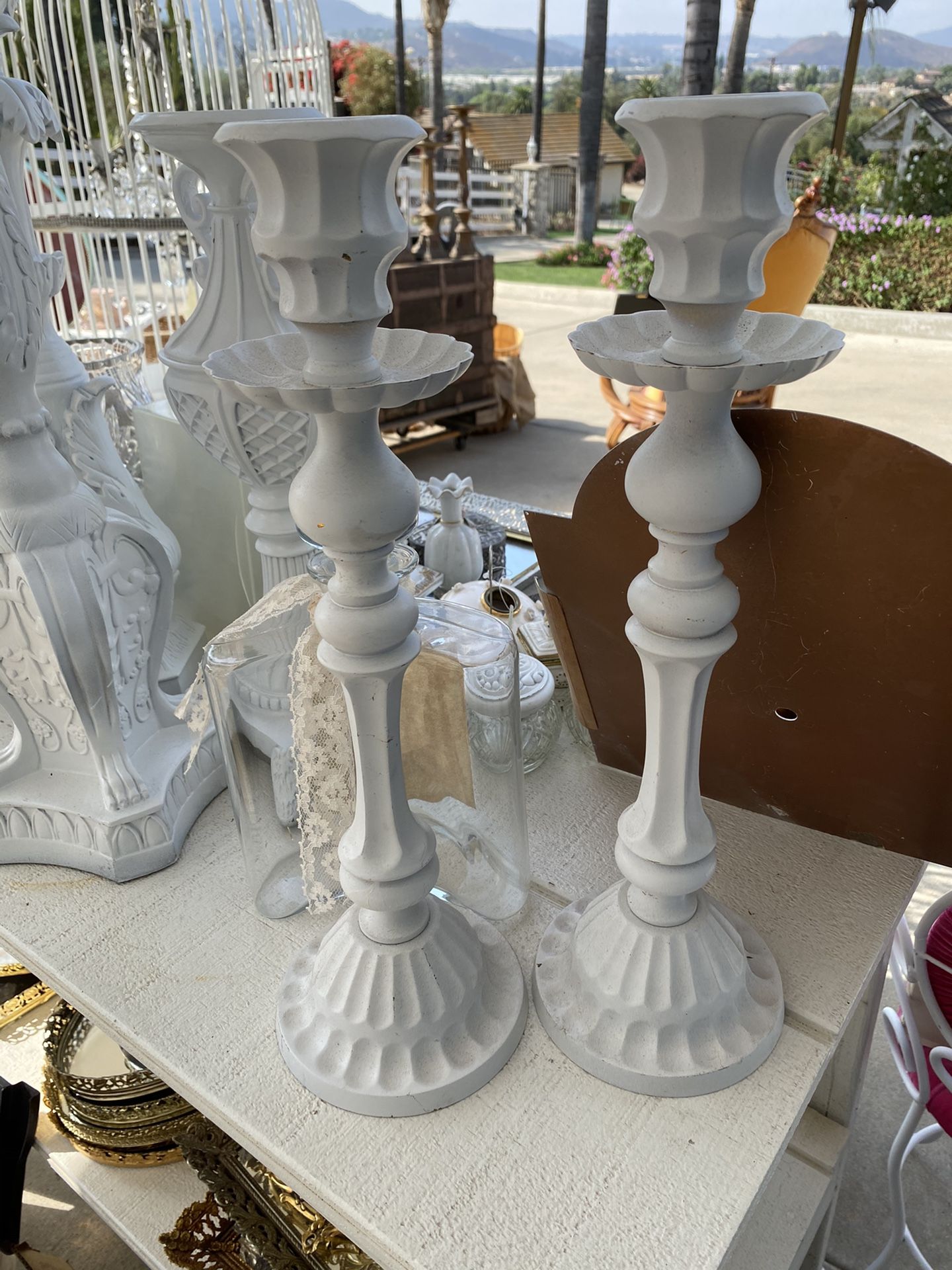Shabby Chic candle holders