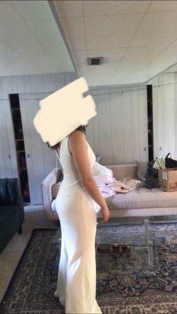 White Melona Mermaid Gown Lulus Wedding Thumbnail