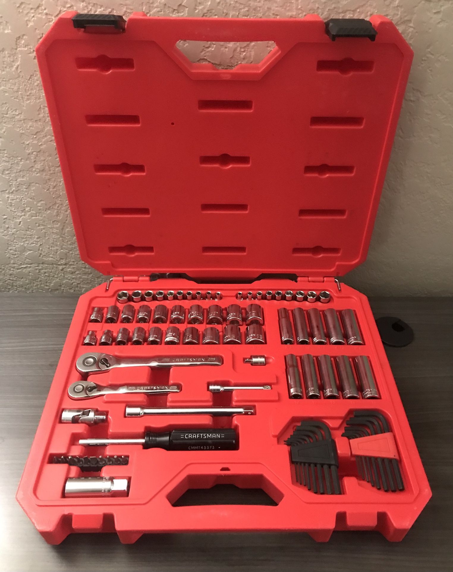 Craftsman 83 Piece Standard & Metric Mechanic Tool Set 1/4” & 3/8” for ...