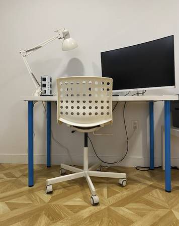 White swivel Office desk Chair - IKEA Sporren Skalberg