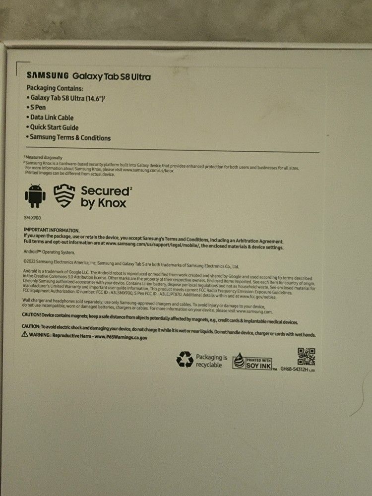 Galaxy Tab S8 Ultra + Galaxy Book Cover (Sealed)