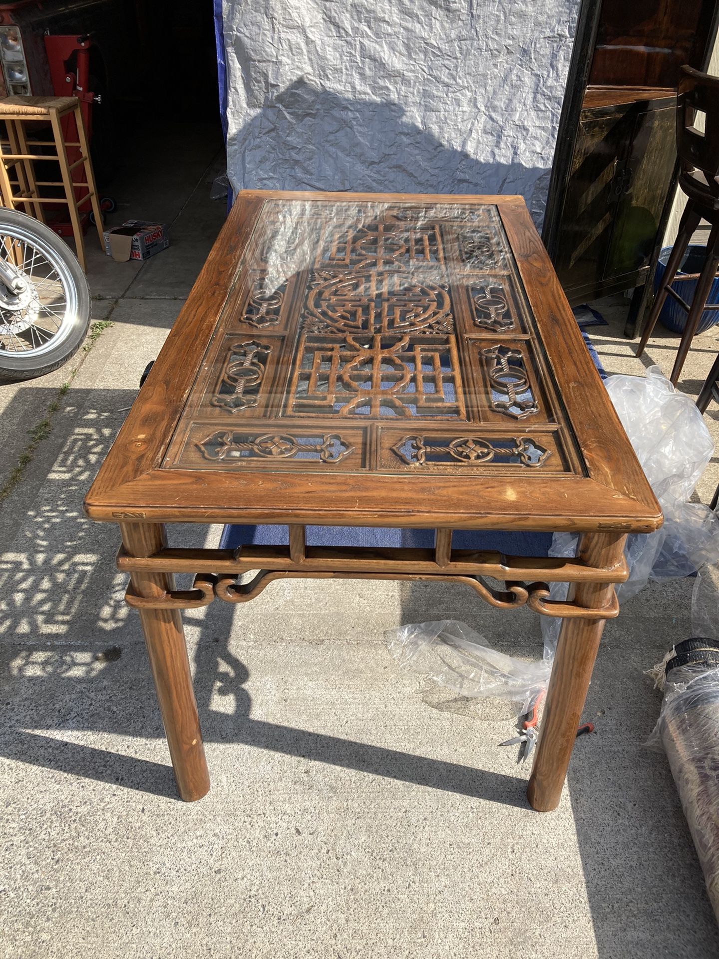 Oriental Hand Carved Table Ming Dynasty Era