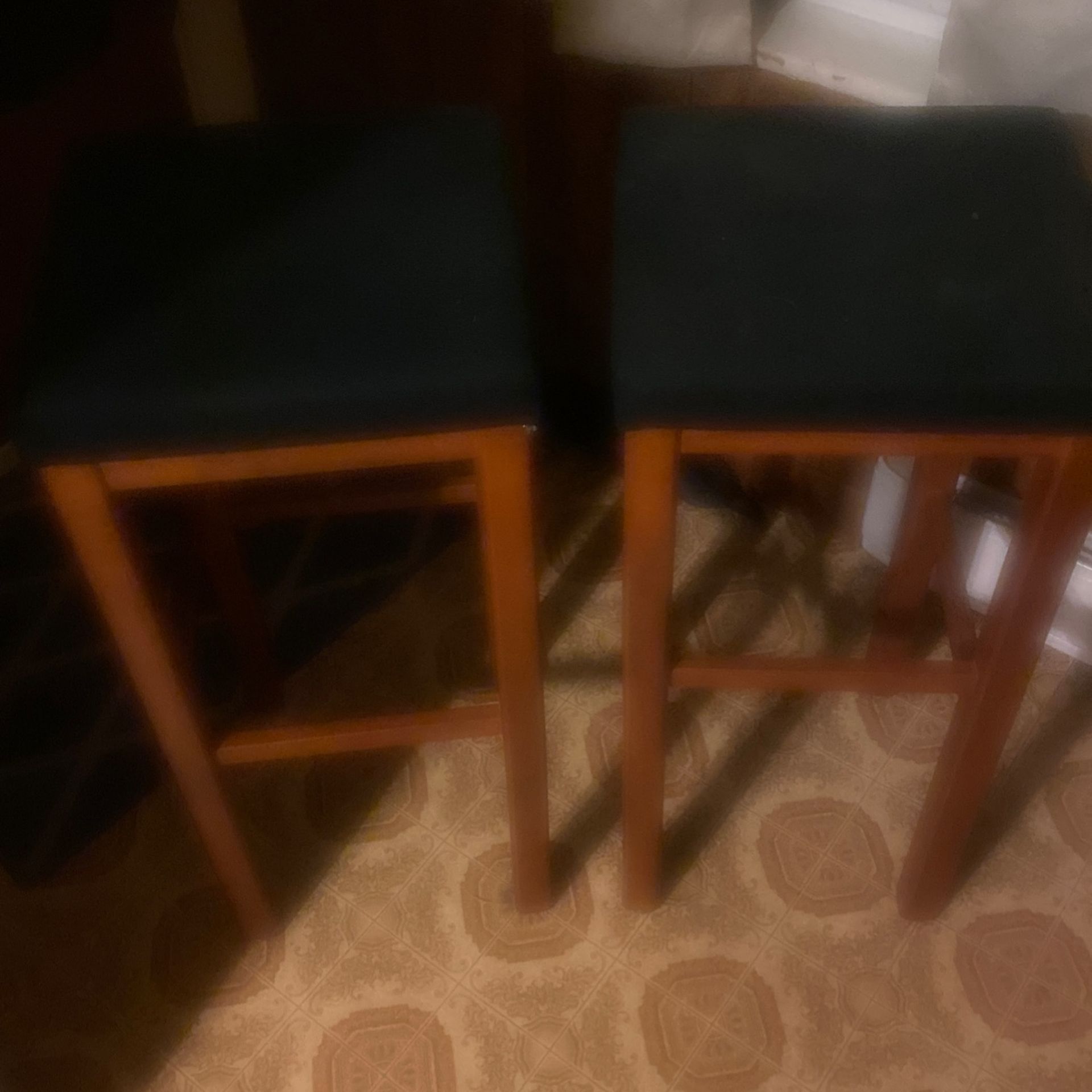 Cushioned Wooden Stools