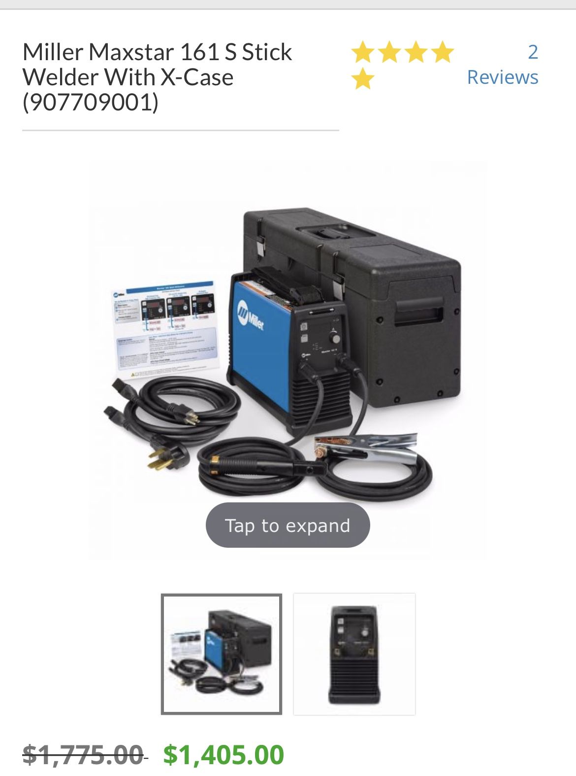 Stick Welders Welding Miller Maxstar 161 S Stick Welder with XCase