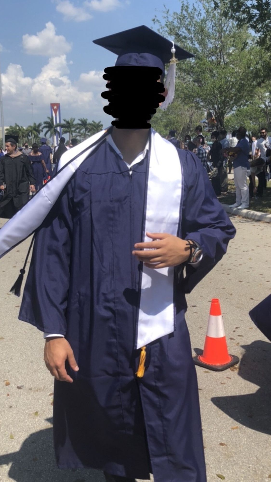 Navy Blue Cap and Gown 