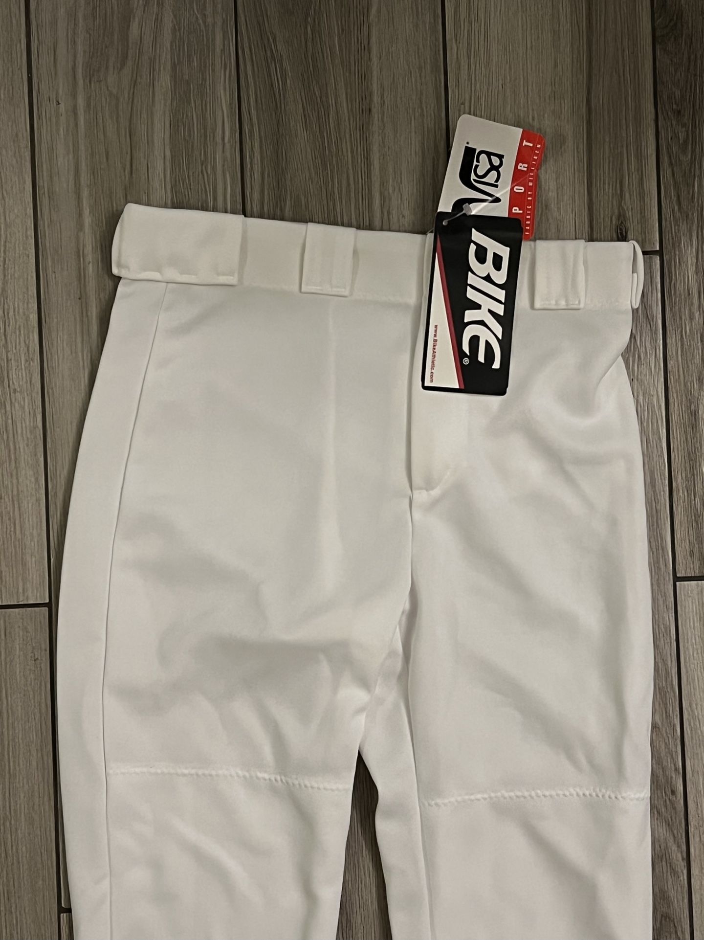 Bike Athletic Style 3708 White Youth Baseball Pants w/Belt Loops Size Large NEW
