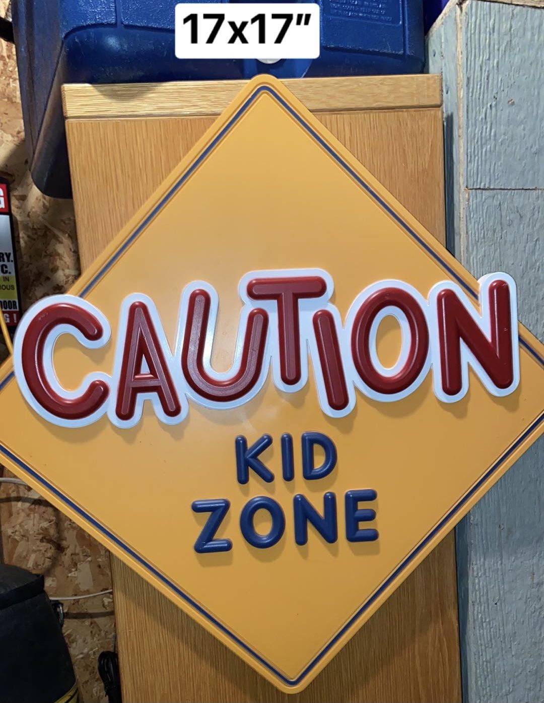 “Caution Kid Zone” Metal Sign