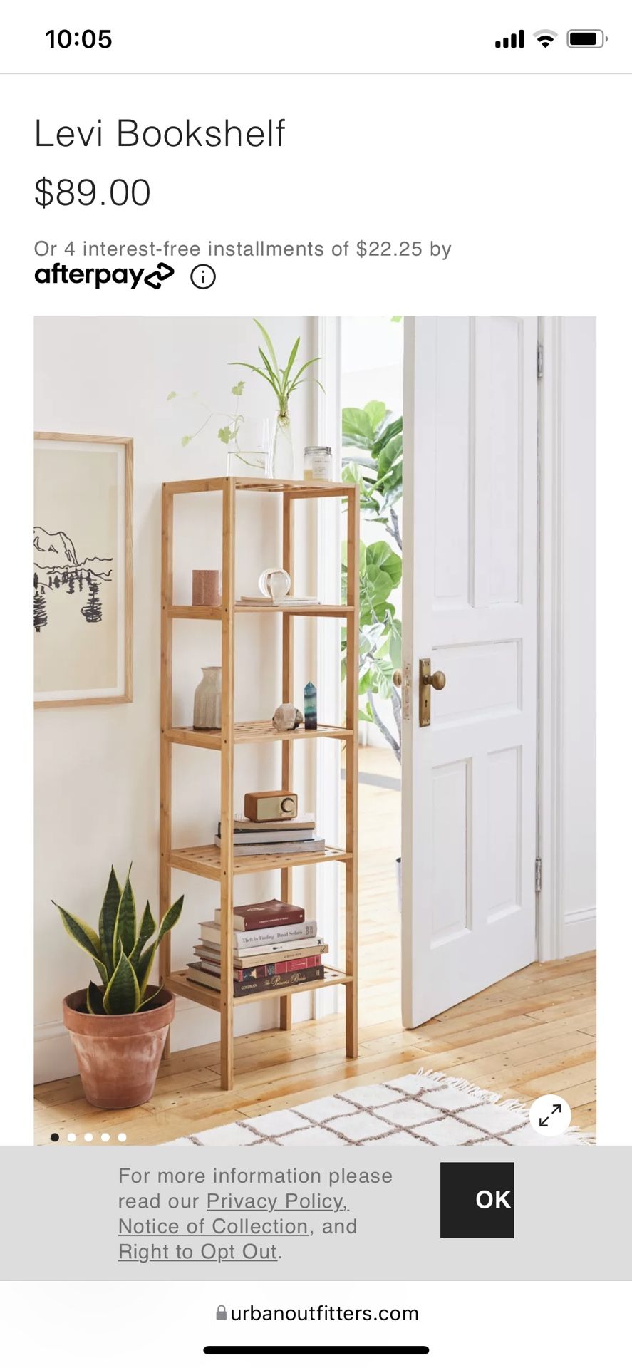 Two Matching Wood Book Shelves