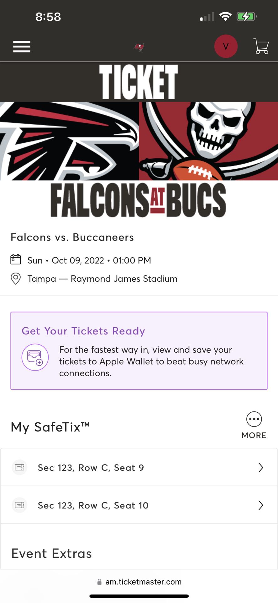 Atlanta Falcons vs Tampa Bay Buccaneers 3rd Row!!